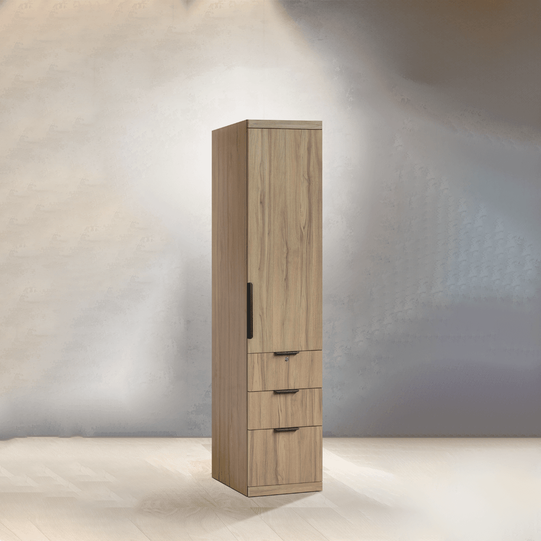 Kerris Solid Plywood Single Door Open Wardrobe - Modern Freestanding Closet for Bedroom, Living Room, or Walk-In Closet - Easy Assembly & Space-Saving Storage Solution