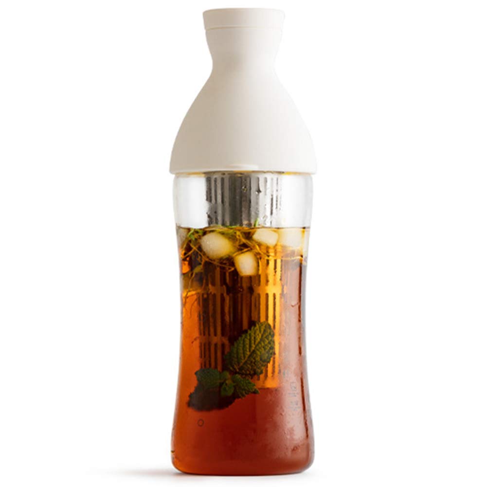 TYI - 26oz Cold Brew Iced Coffee Maker & Tea Infuser with Airtight Lid, BPA Free Reusable Mesh Filter - Perfect for Ground Coffee & Loose Tea - Dishwasher Safe Glass Carafe Pitcher - Ideal for Home, Office & Outdoor Use