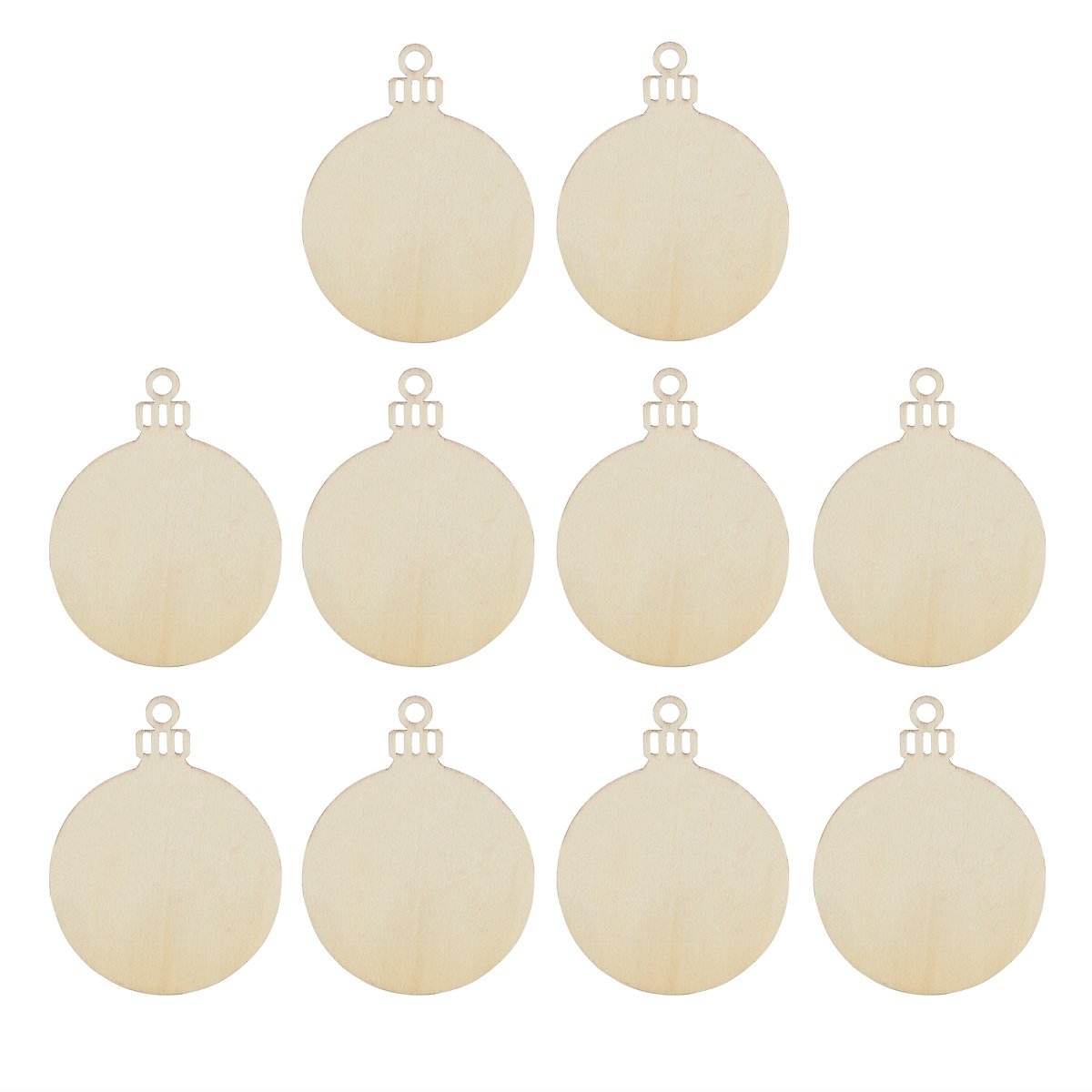 GALPADA 10pcs Wooden Christmas Ornaments - Round Hanging Baubles for Tree Decor, DIY Gift Tags | Holiday Home Decor, Party & Festive Season Decoration