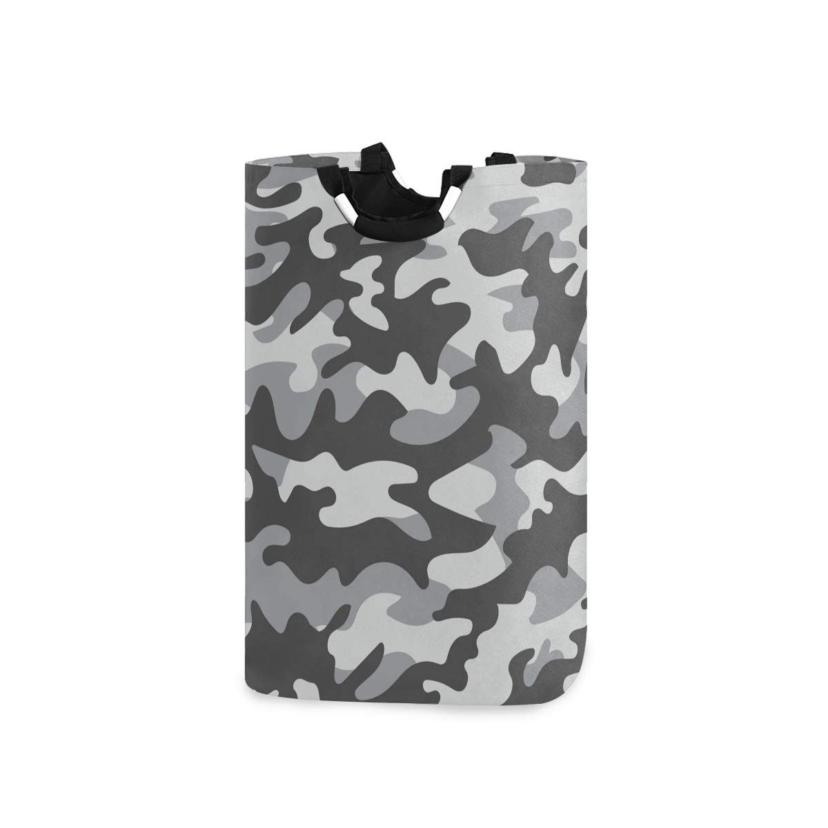 Foldable Large Camo Laundry Basket - Soldier Grey Hamper for Dirty Clothes, Picnic & Toy Storage | Portable Organizer for Home, Dorm & Travel
