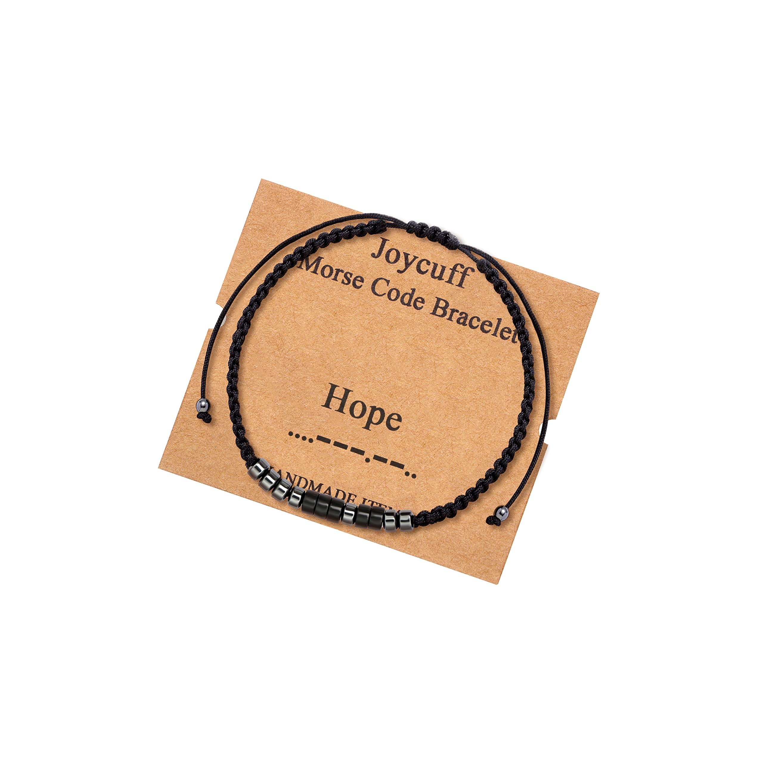 JoycuFF Morse Code Bracelet for Women - Inspirational Secret Message Jewelry Gift for Her, Girlfriend, Wife - Christmas, Birthday, Anniversary Present - Perfect for Everyday Wear & Special Occasions
