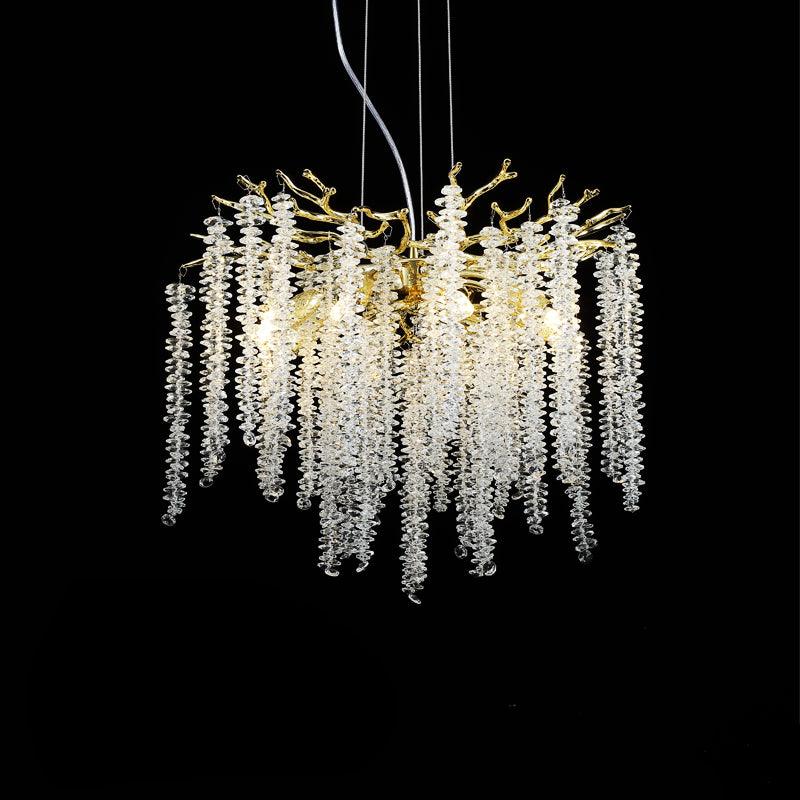 Elegant Albero Crystal Chandelier - Modern Luxury Ceiling Light Fixture for Dining Room, Living Room & Bedroom | Perfect for Home Decor & Wedding Venues