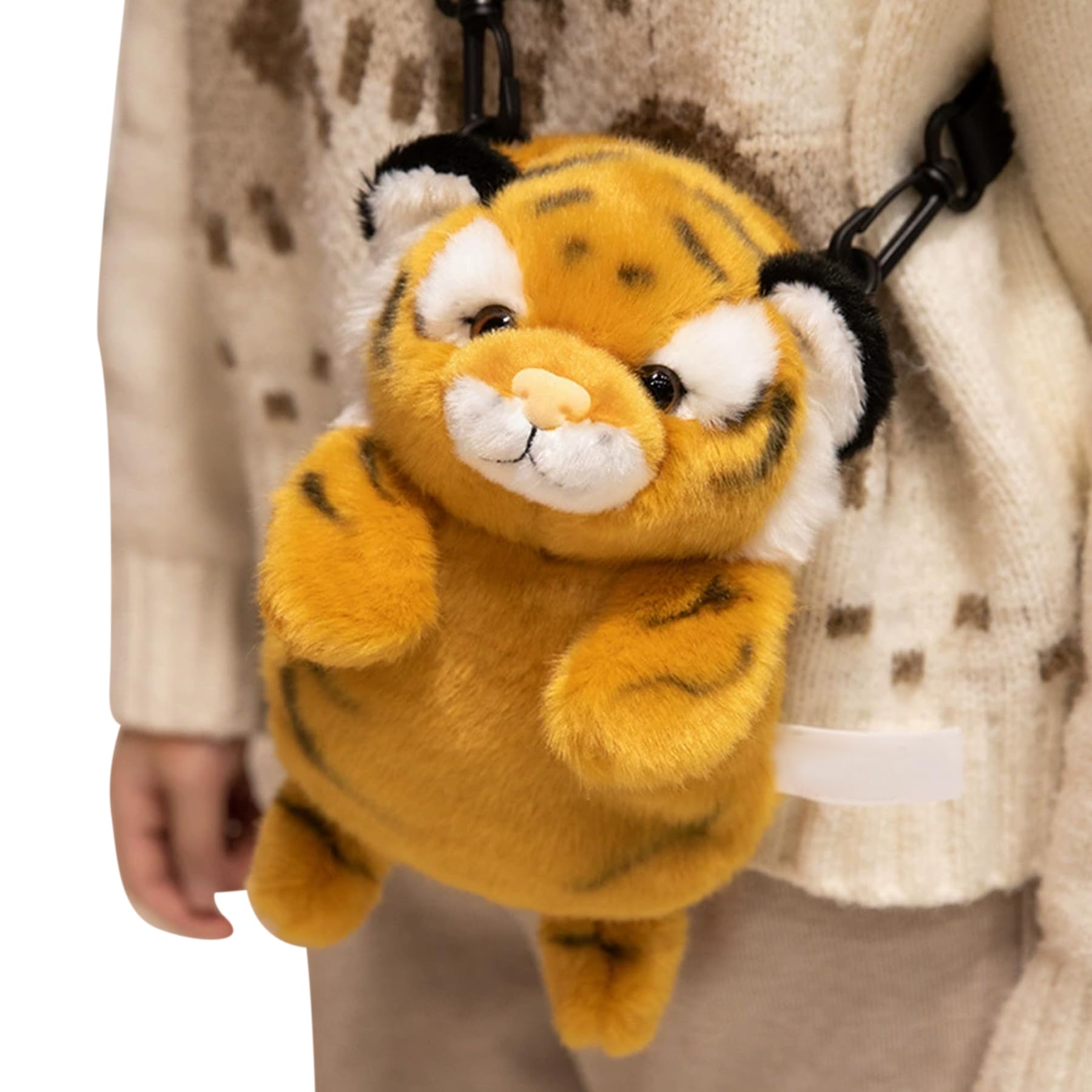**Cute Plush Tiger Panda Crossbody Purse for Women & Girls - Small Fluffy Animal Shoulder Bag - Perfect for Casual Outings, Travel & Gifts**