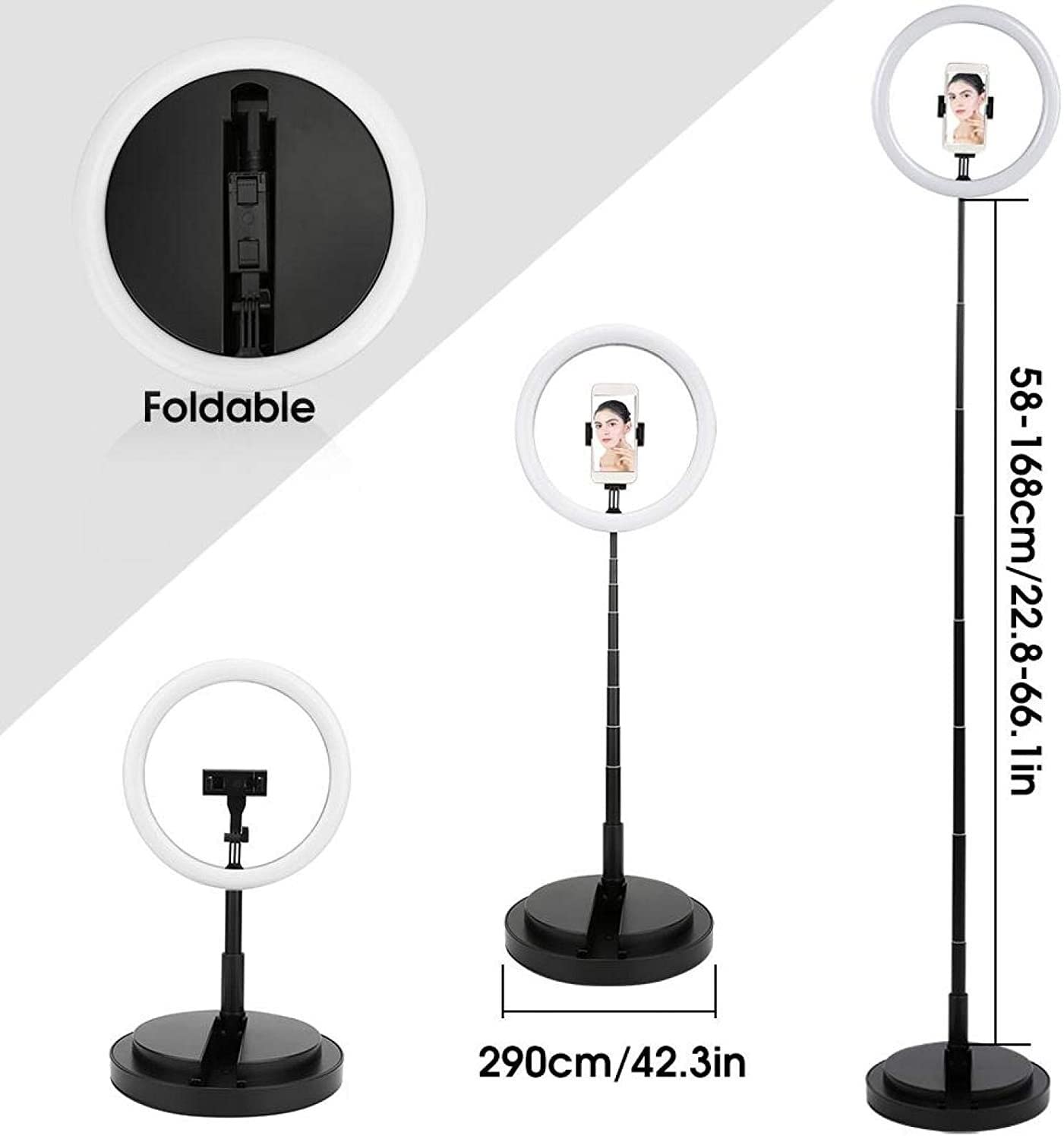 EPANO Foldable Ring Light with Phone Holder - 10