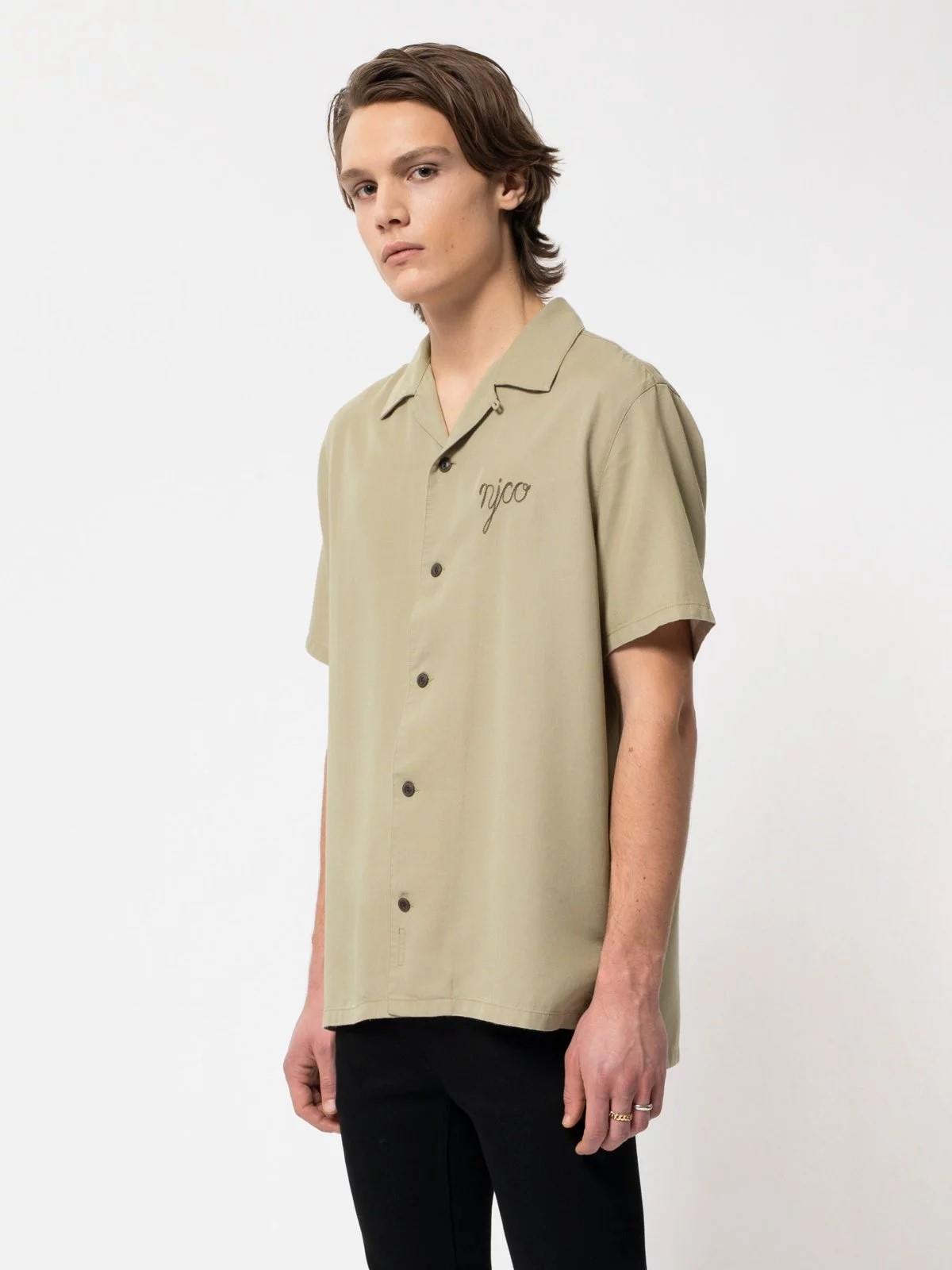 Arvid NJCO Men's Casual Shirt in Beige - Comfortable Cotton Button-Up Shirt for Everyday Wear, Office & Outdoor Activities