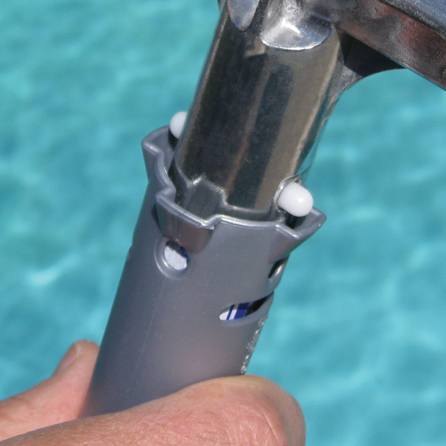 Poolmaster 29018 Adjustable Swimming Pool Cleaning Pole with Pivot Head - Telescopic Pool Skimmer Pole for In-Ground & Above Ground Pools, Spas & Hot Tubs - Perfect for Leaf Skimming, Vacuuming & Maintenance