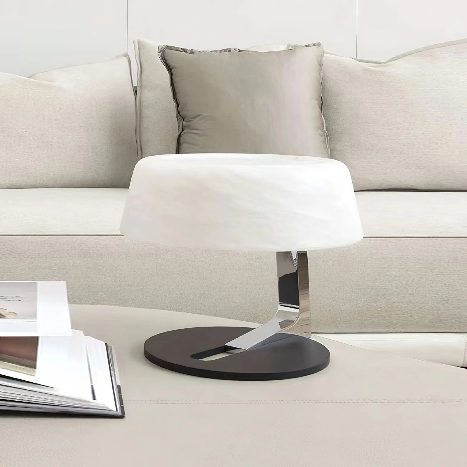 Modern Snowstone Table Lamp - Elegant Bedside & Living Room Lighting for Home Decor