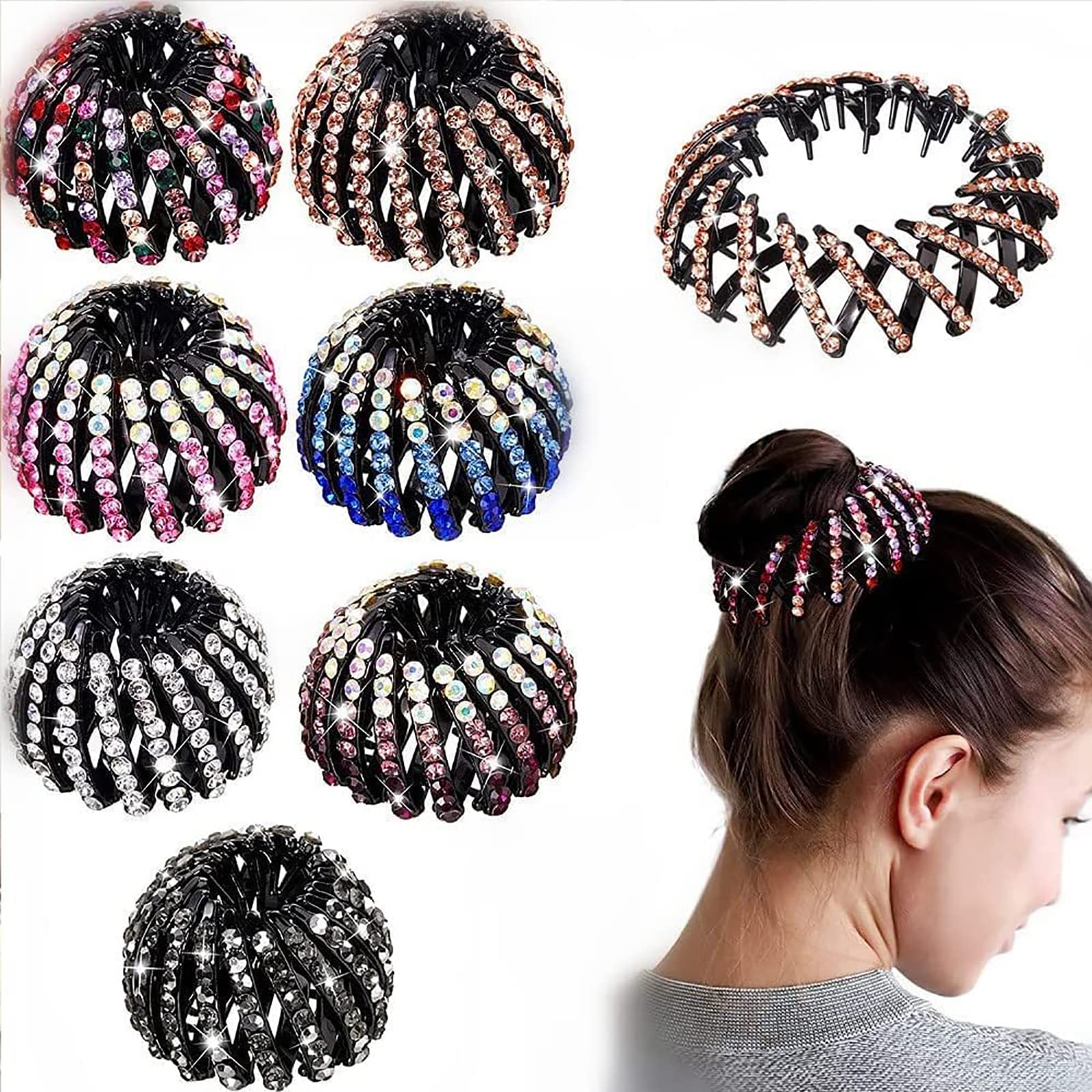 Vintage Retractable Ponytail Holder Hair Clip - Birds Nest Hair Accessories for Women, One Size | Perfect for Casual, Office & Wedding Hairstyles