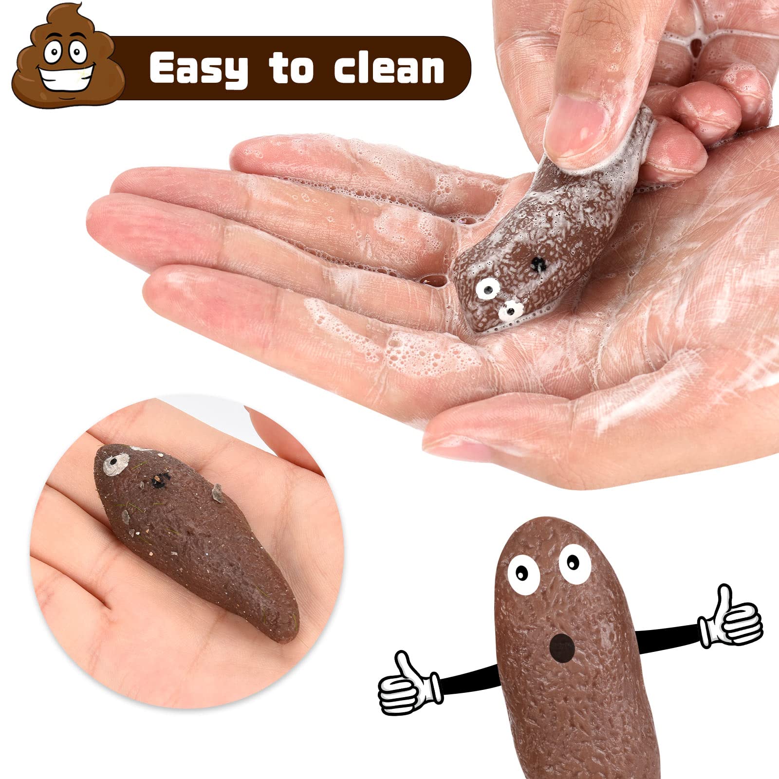 20 Pcs Finger Slingshot Novelty Toys - Fake Poop Gag Gifts for Halloween Pranks, School Parties & Office Jokes - Fun Rubber Spoof Toys for Kids & Adults - Perfect for Prank Wars, Birthday Gifts & Stress Relief