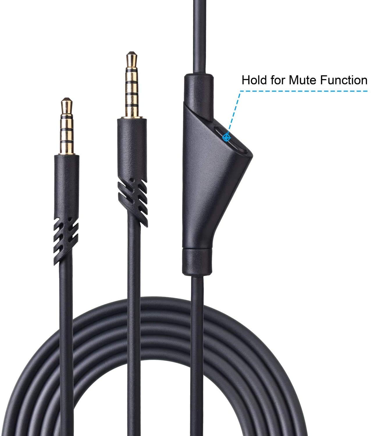 YARENKA Replacement Astro A10 A40 Gaming Headset Cable - 2.0M/6.5ft Inline Mute Audio Extension Cord for Xbox One, PS4, PS5 Controllers | Compatible with Astro A10 & A40 Headsets | Durable Black Cable for Enhanced Gaming Experience
