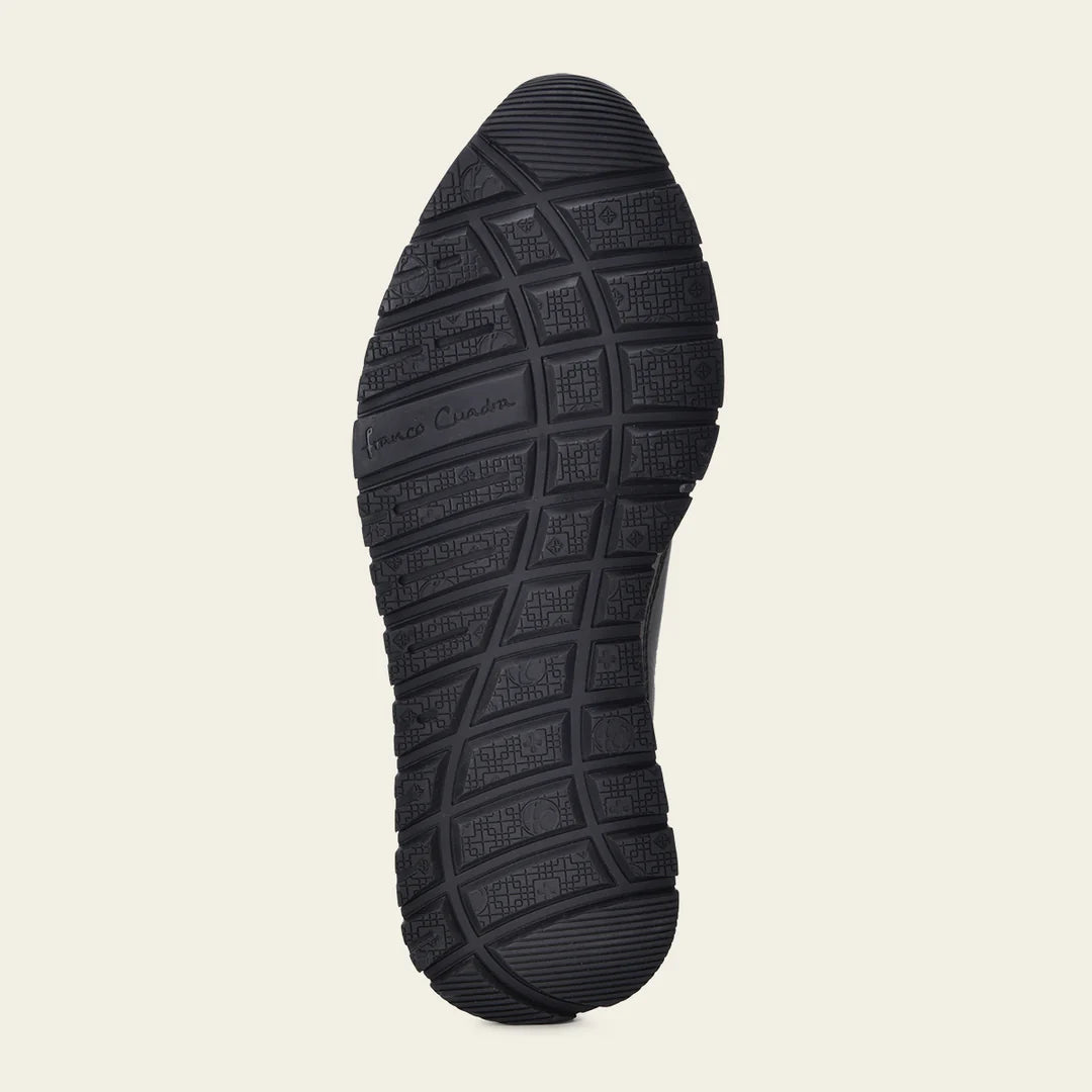 127CWTM Men's Cuadra Black Casual Fashion Caiman Derby Sneakers - Stylish & Comfortable for Everyday Wear, Work & Outdoor Activities