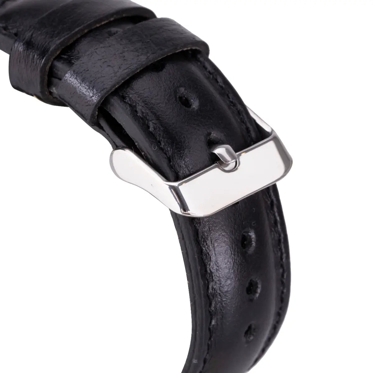 Premium Black Leather Apple Watch Band - Classic & Durable Strap for Apple Watch Series 1-9 - Perfect for Business, Casual & Formal Occasions