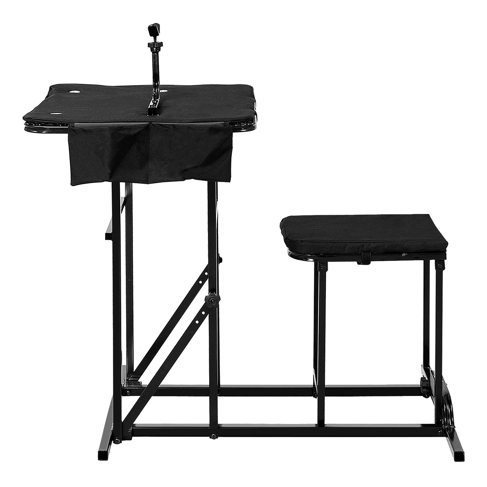 GYMAX Foldable Shooting Table Seat Set - Adjustable Height Hunting Gun Rest Bench for Outdoor Range & Target Practice | Portable for Hunting, Camping & Shooting Range Use
