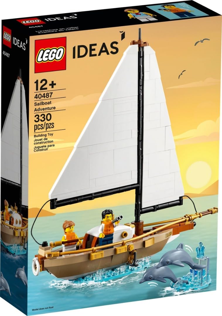 LEGO Ideas Sailboat Adventure 40487 Building Kit – Creative Model for Kids & Adults, Perfect for Home Decor, Gift, and Collectors