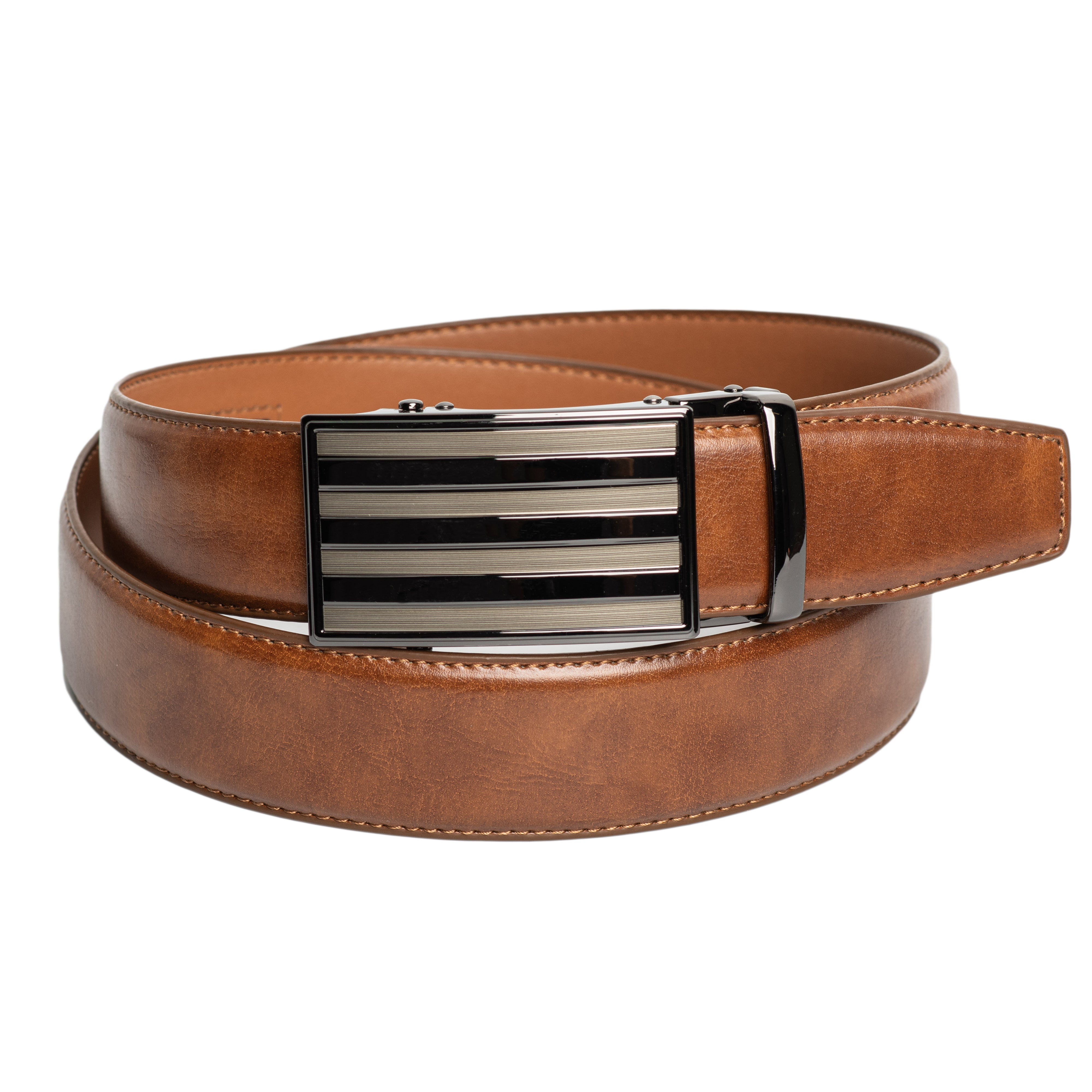 35MM Ratchet Belt - Adjustable No-Hole Mens Belt for Jeans & Dress Pants | Durable Stainless Steel Buckle | Perfect for Work, Office & Casual Wear