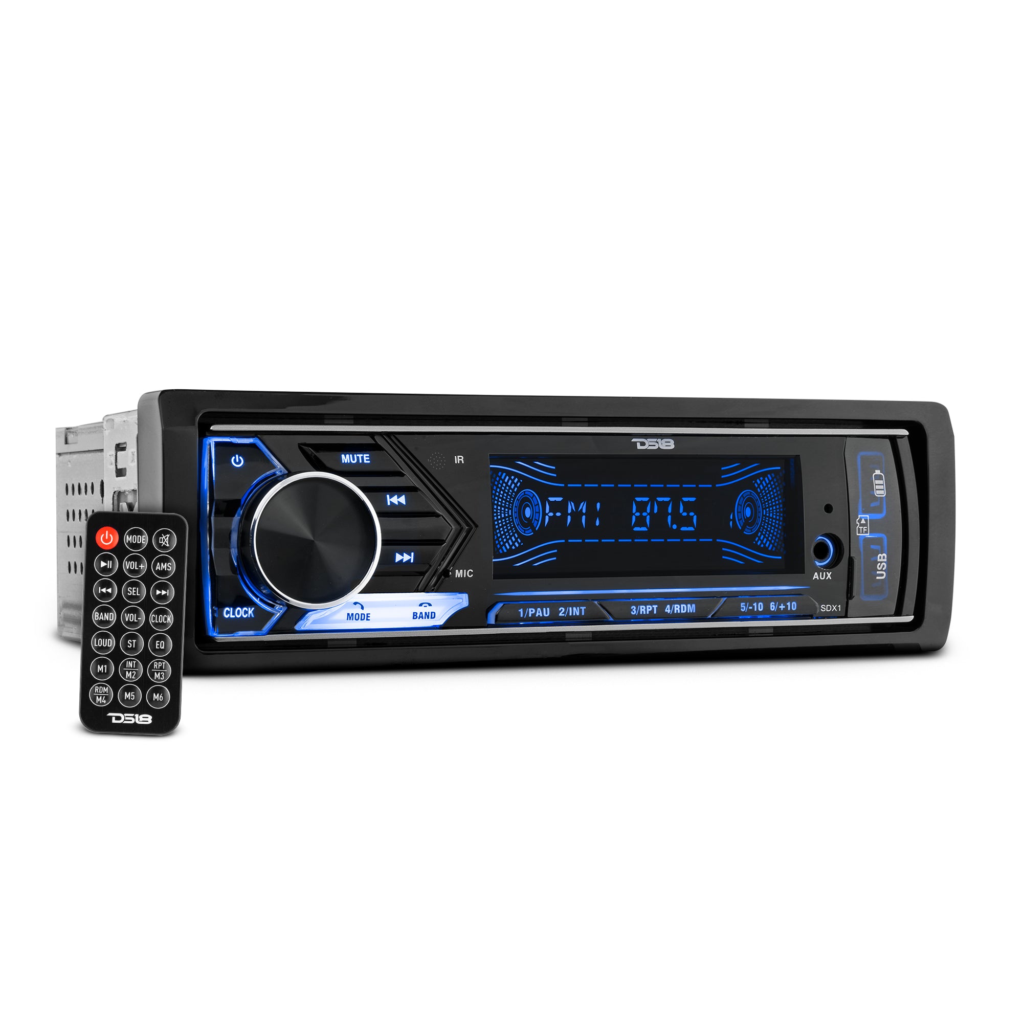 Single DIN Digital Media Receiver - Bluetooth, Dual USB, 7V Preouts, Mechless Player for Cars & Trucks - Perfect for Upgrading Your Vehicle Audio System