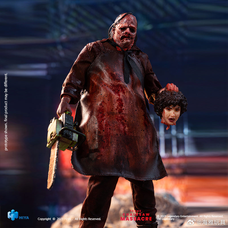 HIYA 6-inch 1/12 Scale Leatherface Action Figure - Texas Chainsaw Massacre 2022 Movie Collectible - Perfect for Horror Fans & Model Display