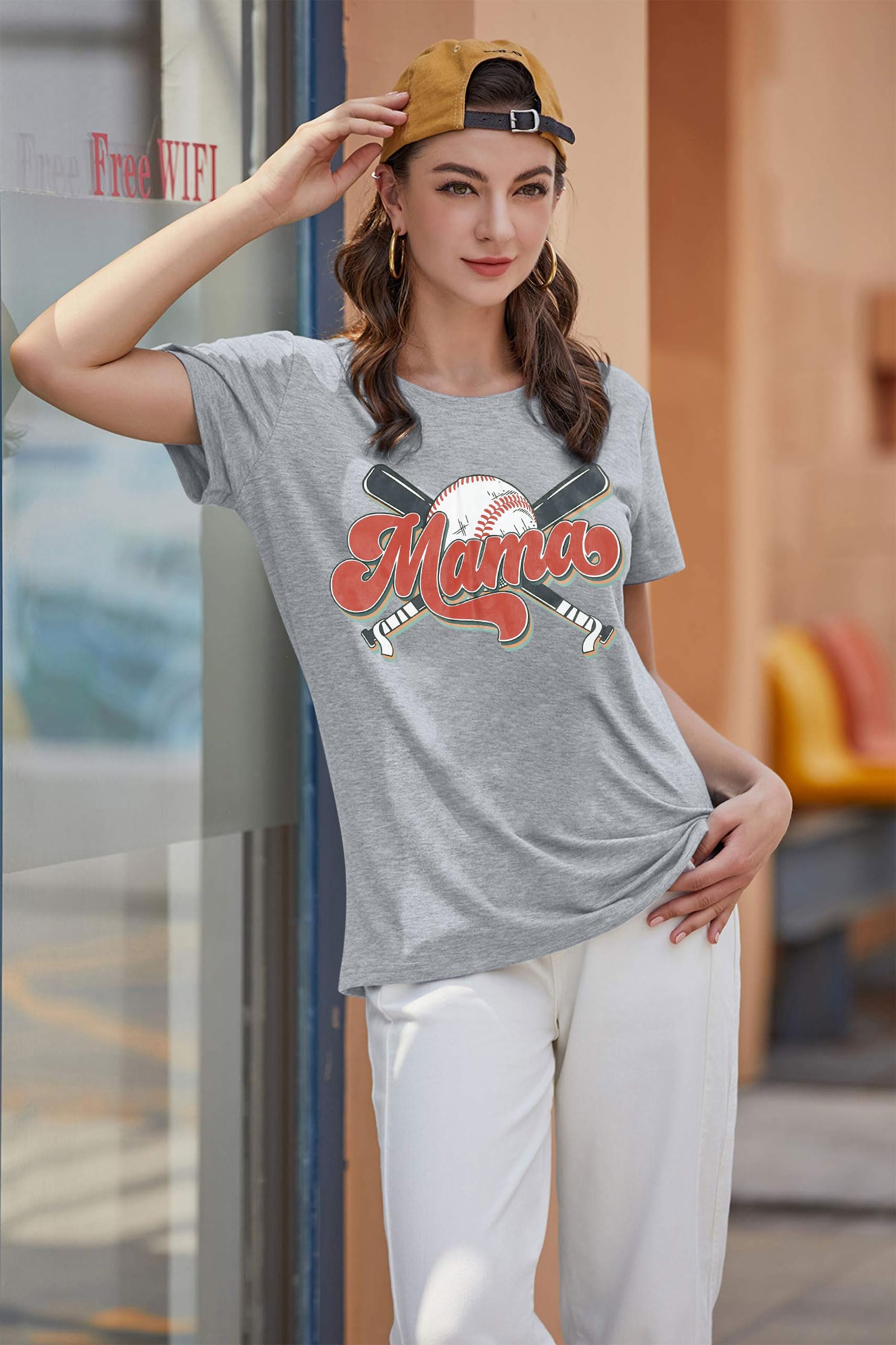 Baseball Mom T-Shirt for Women - Red Short Sleeve Baseball Shirt for Game Day & Baseball Season | Perfect for Team Support, Sideline Cheering & Casual Wear