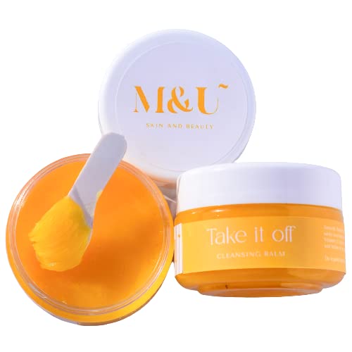 M&U Cleansing Balm Makeup Remover with Sea Buckthorn & Vitamin E - Gentle Face Cleanser for All Skin Types, Vegan & Cruelty-Free - Perfect for Daily Makeup Removal & Deep Cleansing Routine