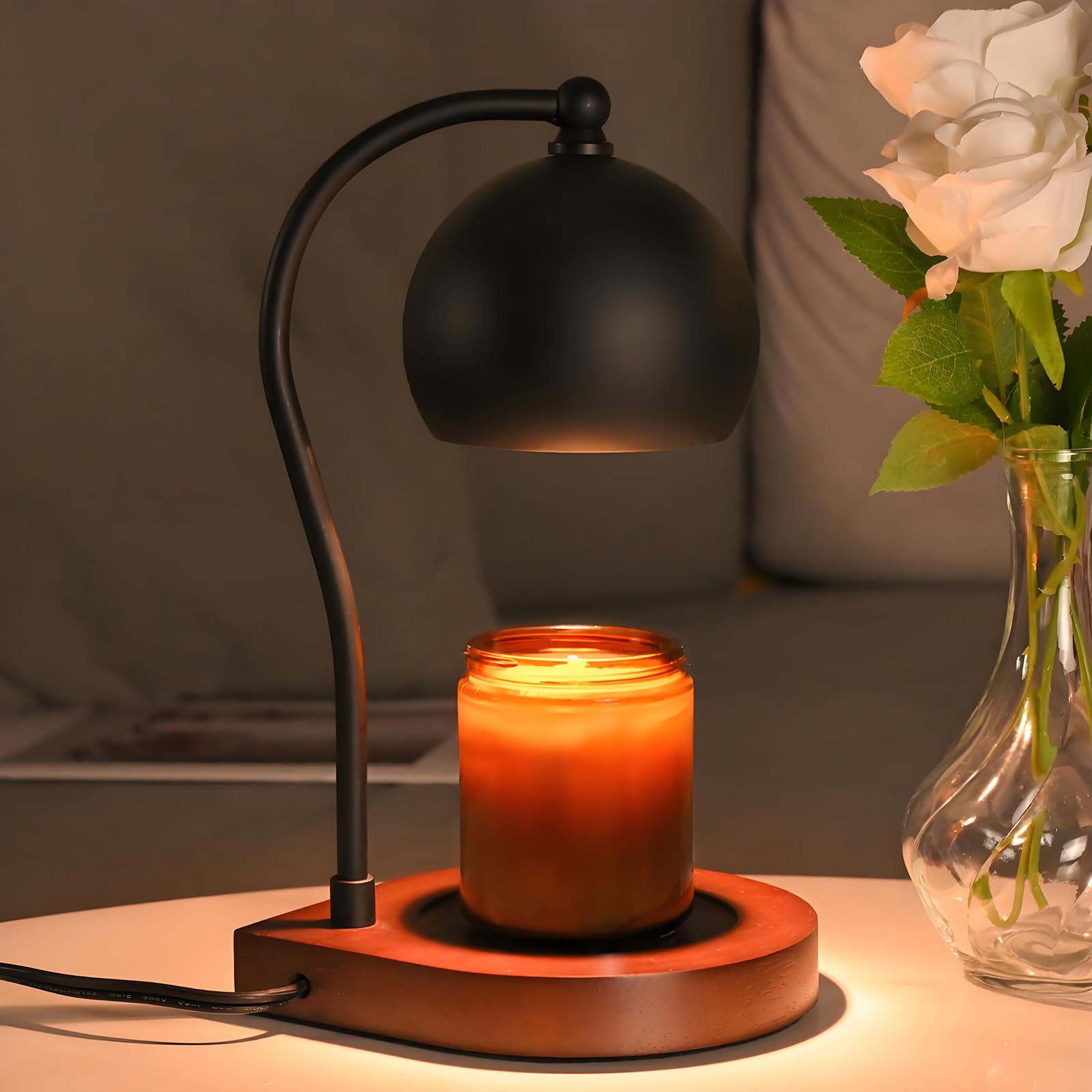 Premium Candle Warmer Lamp with Timer & Dimmer - 2 Bulbs Included for Wax Melts - Elegant Home Decor Gift for Women, Mom, Housewarming - Perfect for Relaxation, Aromatherapy & Cozy Ambiance
