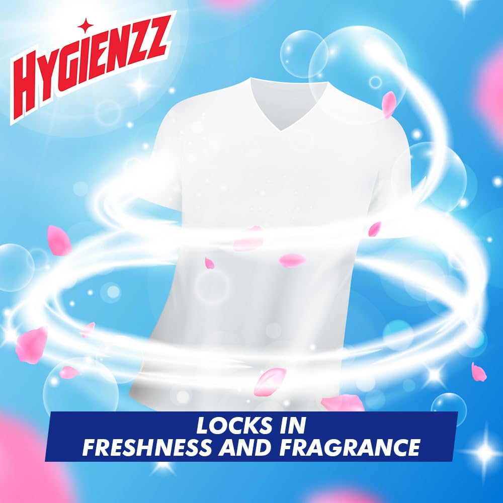 Hygienzz Liquid Laundry Detergent 500ml (Pack of 2) - Gentle & Effective for Front & Top Load Washing Machines | Fresh Scent, Deep Clean | Perfect for Everyday Laundry, Baby Clothes & Delicate Fabrics