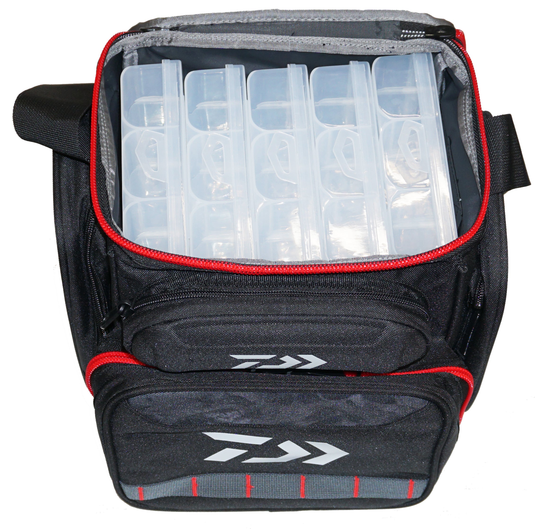 Daiwa Tactical Soft Side Tackle Box - Waterproof Fishing Gear Storage for Saltwater & Freshwater - Compact & Large Size Options - Perfect for Boat, Kayak, and Shore Fishing