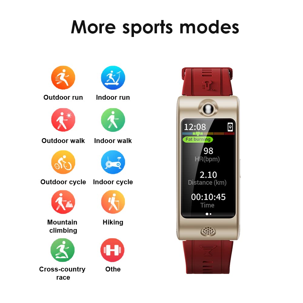 Smart Watch with Breathalyzer - Professional-Grade Portable Alcohol Tester & Fitness Tracker, AMOLED Display, Forehead Thermometer - Perfect for Nightlife, Workplace Safety & Health Monitoring