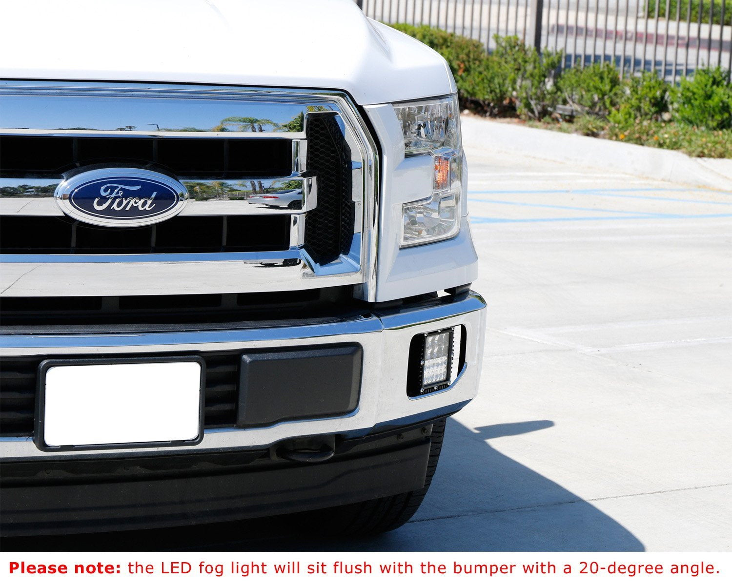 100W LED Fog Lights with Combination Beam & Hyperspot - Compatible with 2015-2017 Ford F150 - Includes Mounting Bracket - Durable Off-Road Lighting for Trucks, SUVs & Jeeps - Perfect for Night Driving, Foggy Conditions & Off-Road Adventures
