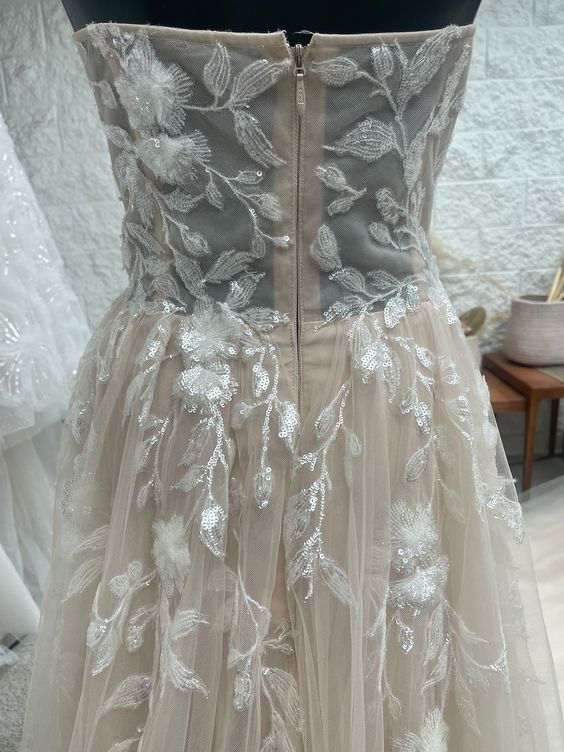 Wtoo Austin Gown - Elegant Wedding Dress with Lace Details | Perfect for Bridal Ceremonies, Formal Events & Special Occasions
