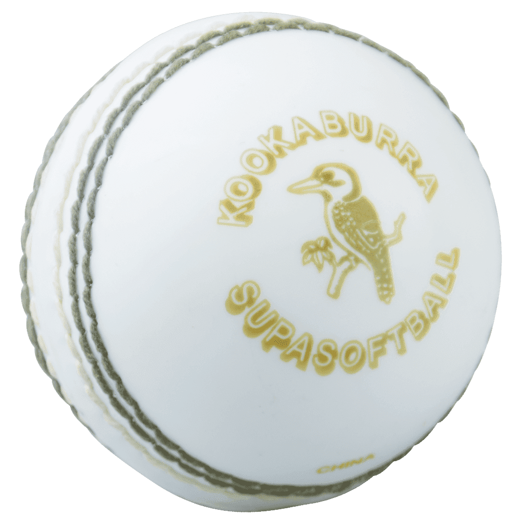 Kookaburra Super Soft Senior White Cricket Ball - Premium Leather Cricket Ball for Practice & Matches - Perfect for Cricket Training, Games & Tournaments