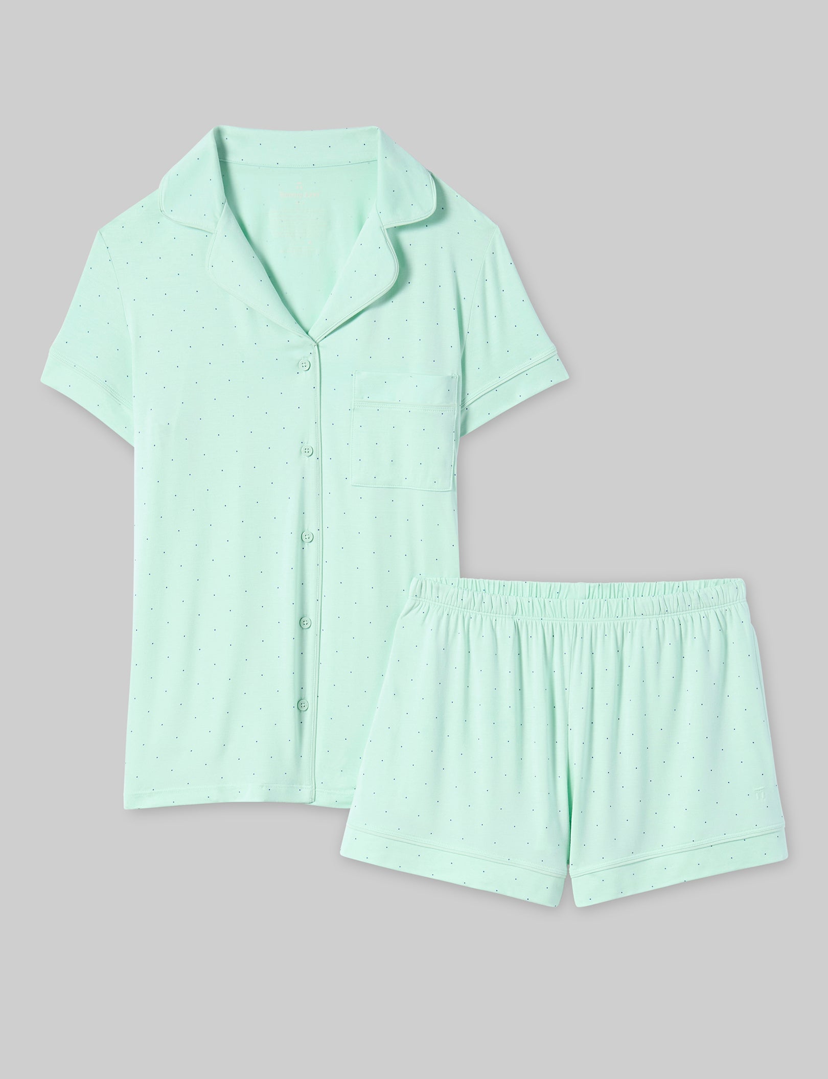 Women's Soft Cotton Pajama Set - Short Sleeve Sleep Shirt & Lounge Shorts for Comfortable Sleep & Relaxation | Perfect for Nightwear, Lounging at Home, and Summer Vacation