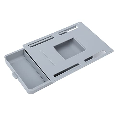 **Under Desk Drawer Organizer - No Drill Adhesive Storage with Assist Handle, Gray Workspace Organizer for Office & Home Use**