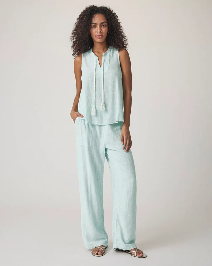 Layla Women's Linen Blend Striped Pants - Comfortable & Stylish Casual Trousers for Summer, Travel, and Office Wear