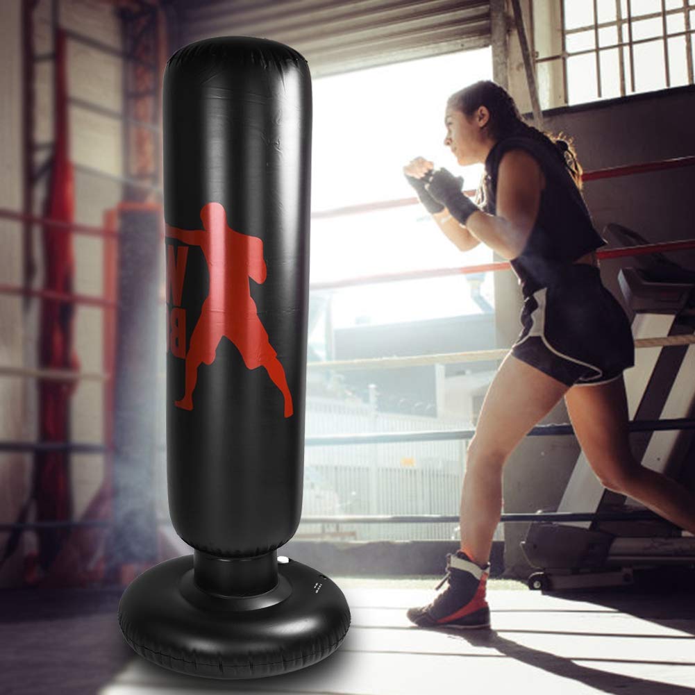 Alomejor Inflatable Punching Bag - Heavy Duty Kick Boxing Bag for Training, Stress Relief & Fitness - Perfect for Home Gym, Boxing Practice & Cardio Workouts