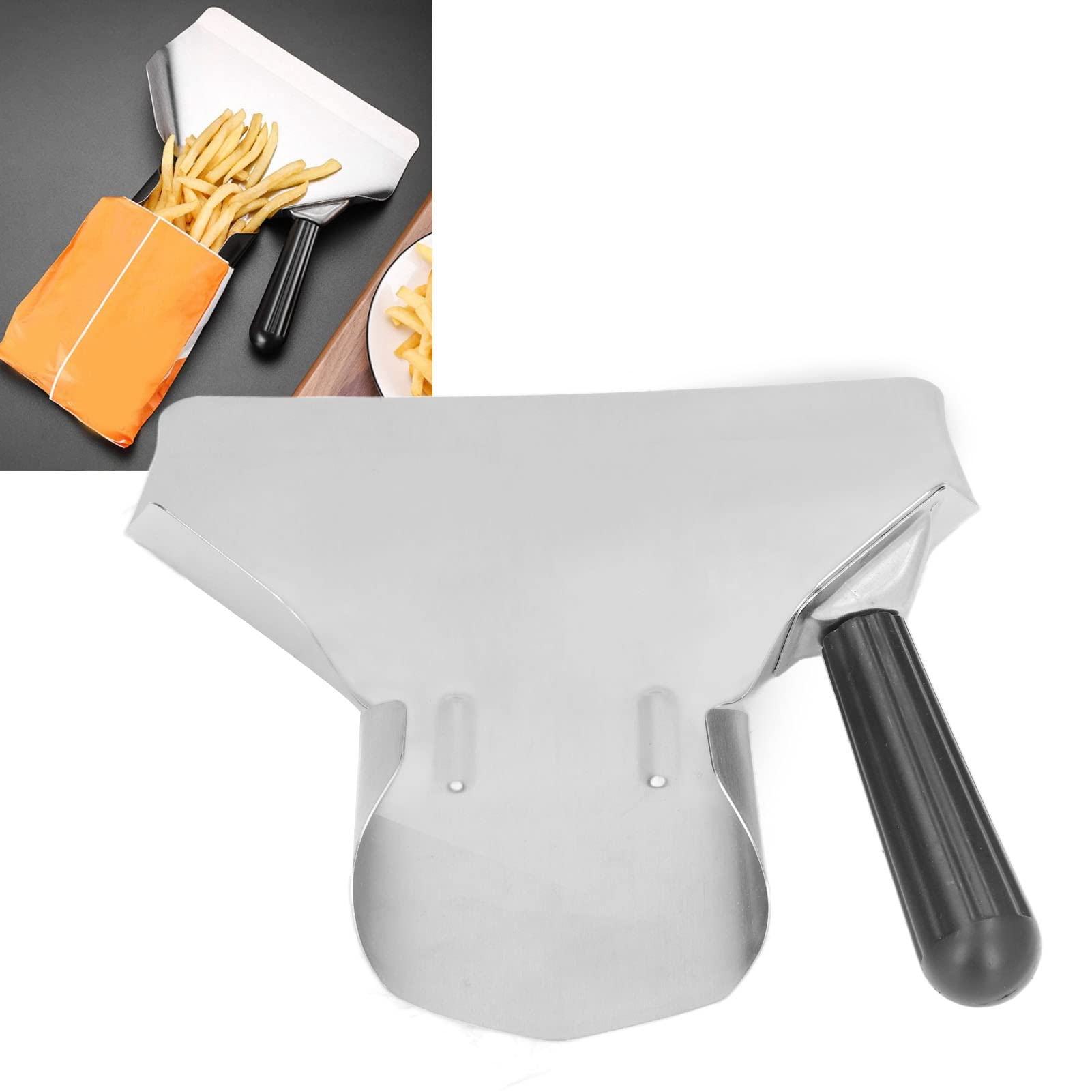 Commercial French Fry & Popcorn Scoop with Flexible Handle - Candy, Snacks & Desserts Bagger for Home & Restaurant Kitchen Use - Perfect for Movie Theaters, Concession Stands & Fast Food Service