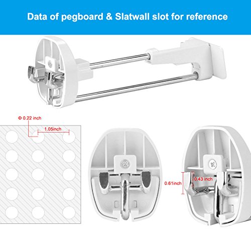 20 Pack Anti-Theft Security Slat Wall Hooks 7