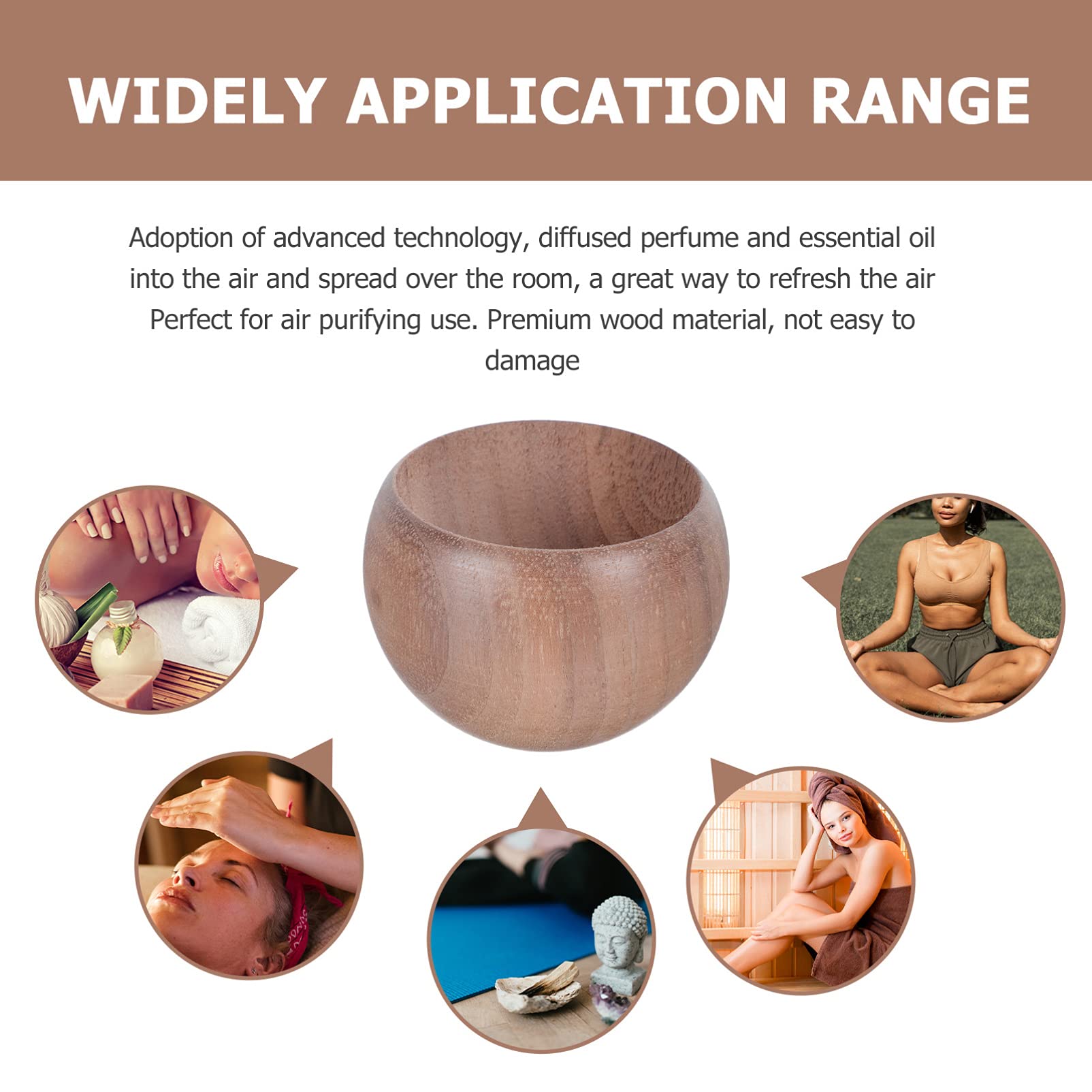 HEALLILY 1pc Wooden Essential Oil Diffuser - Aromatherapy Home Decor for Bedroom, Office Desk & Living Room - Natural Air Freshener & Relaxing Gift Idea