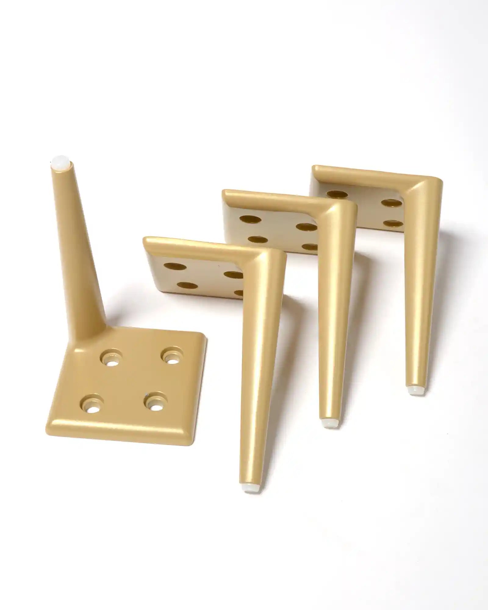 17cm Tall Soft Gold Furniture Legs by Borsari - Perfect for Sofa, Chair & Table Upgrades - Durable & Stylish Home Decor Accessories