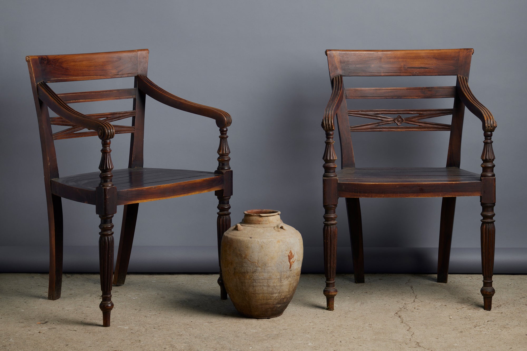 Exquisite Hand-Carved Raffles Chairs from Jakarta - Vintage Teakwood Dining Chairs for Home & Restaurant Decor - Perfect for Indoor & Outdoor Use