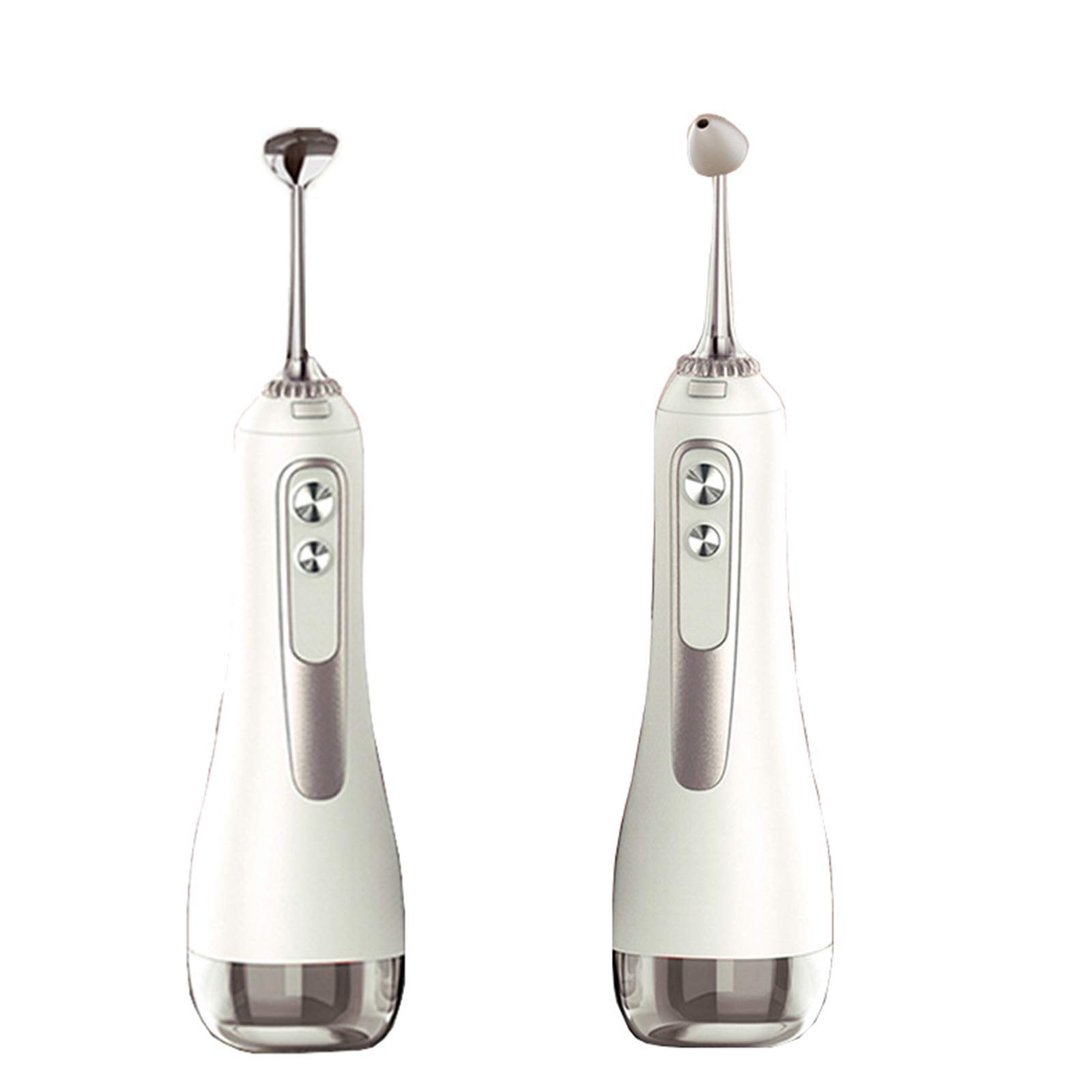 AWJK Cordless Water Flosser for Teeth - 320ML Portable Oral Irrigator with 3 Modes & 4 Jet Tips, IPX7 Waterproof & USB Rechargeable - Perfect for Travel, Office & Home Dental Care - White