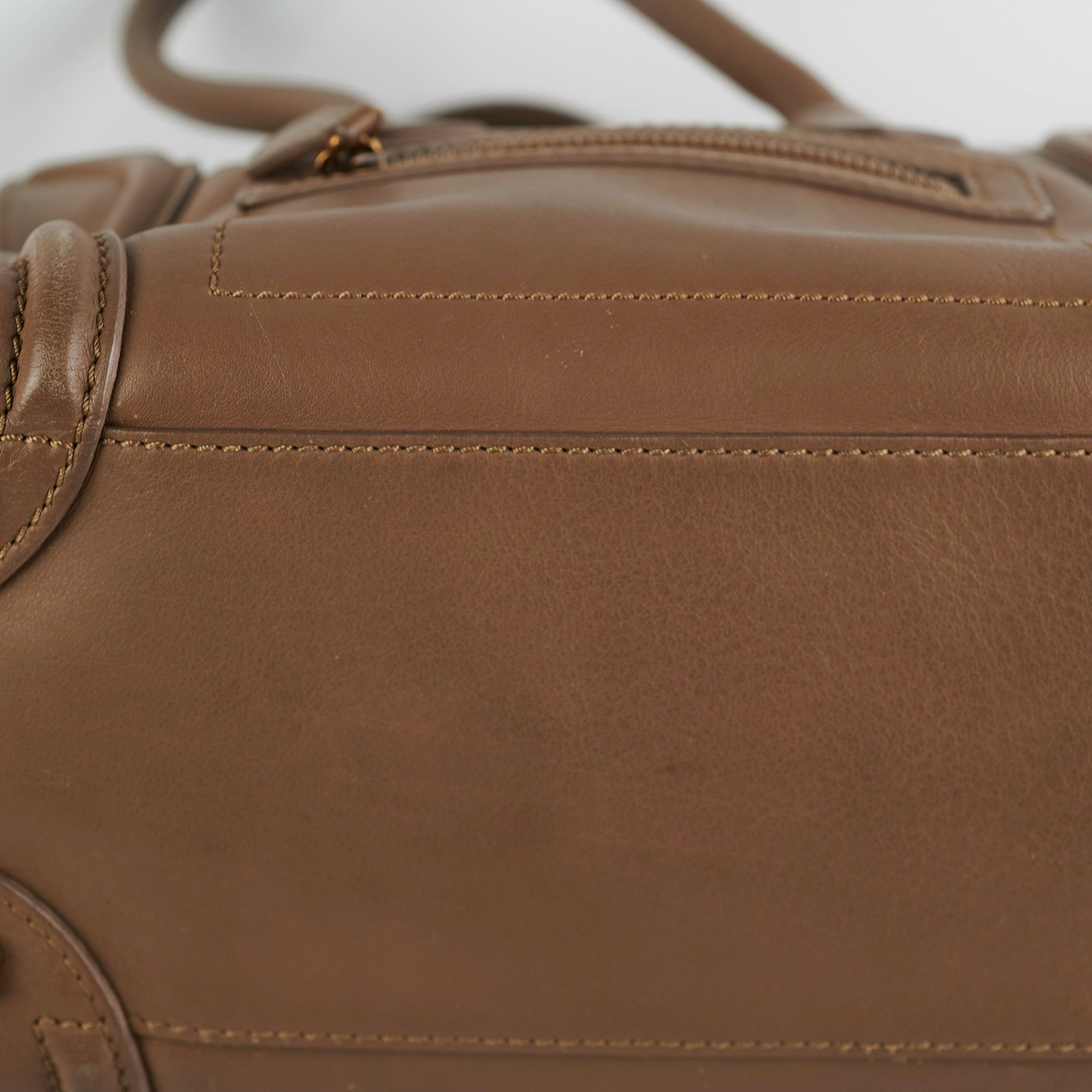 Celine Micro Luggage Taupe Tote Bag - Premium Leather Handbag for Women | Perfect for Work, Travel & Everyday Use