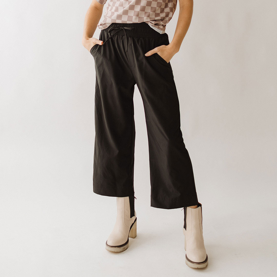 Audrey Wide Leg Pants for Women - High Waisted Black Dress Pants for Office, Business & Casual Wear