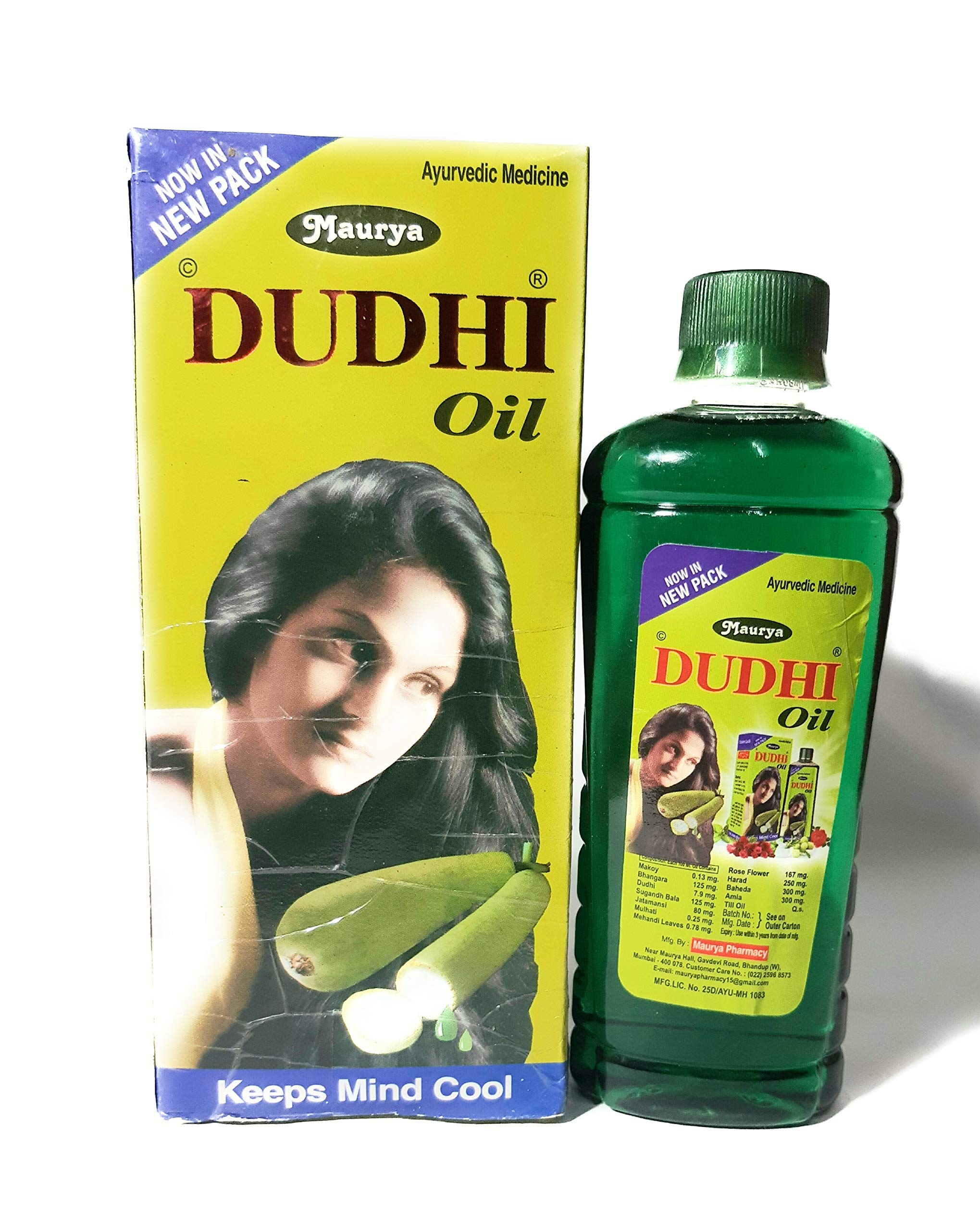 Pure Dudhi Oil 400ml by Maurya Pharmacy - Natural Hair Growth & Scalp Care Solution for Men & Women - Perfect for Ayurvedic Hair Treatments & Massage Therapy