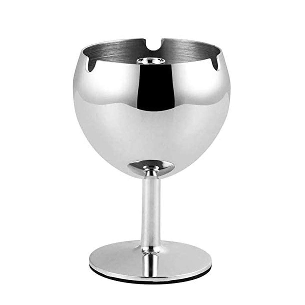 SHYPT Creative Rotating Stainless Steel Ashtray with Lid - Portable & Fully Enclosed Smoking Accessories for Home, Office, Car, and Outdoor Use