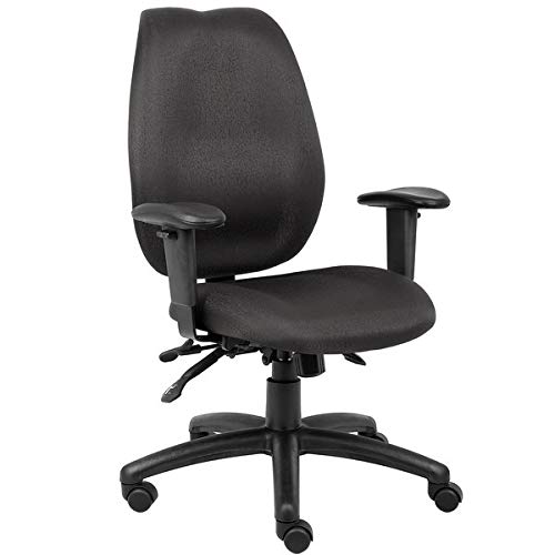 Ergonomic Black High Back Task Chair - Adjustable Office Chair for Managers, Computer Desk Chair with Lumbar Support, Comfortable Home Office Chair for Long Hours | Perfect for Workspaces, Gaming & Study