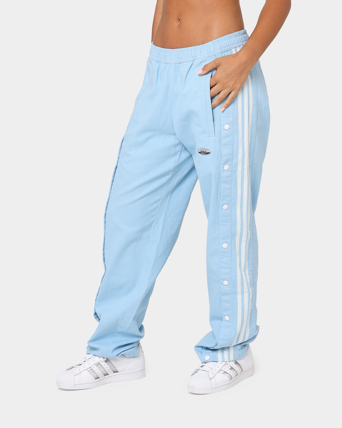 Adidas Denim Pants for Men - Clear Blue Washed Jeans | Comfortable Slim Fit Stretch Denim | Perfect for Casual Wear & Street Style