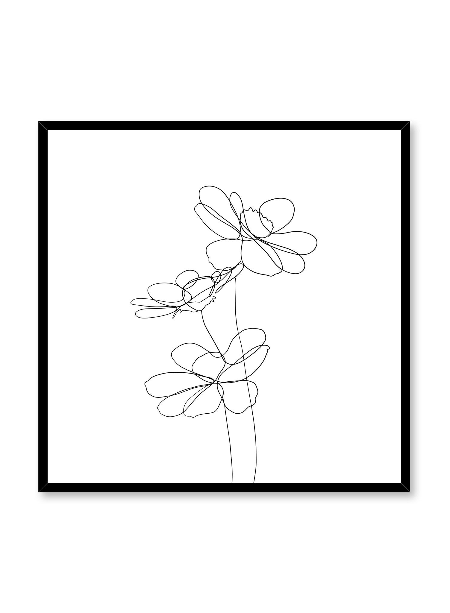 Pretty Petals Floral Wall Art Poster - Vibrant Botanical Print for Home Decor, Living Room, Bedroom & Office