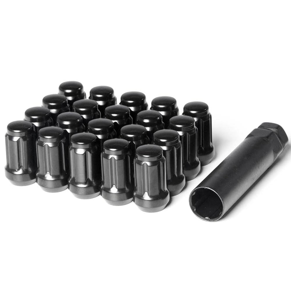 12X1.25 SPLINE 5 LUG KIT 1.38 BLACK - Universal Wheel Spacers for Trucks, SUVs & Jeeps - Perfect for Off-Roading & Custom Fitment