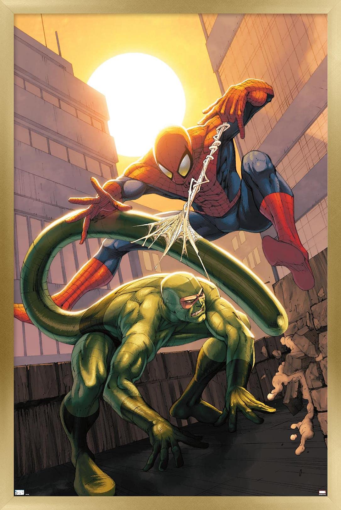 Marvel Comics Scorpion Wall Poster - Marvel Age Spider-Man #19 Gold Framed Art Print 22.4