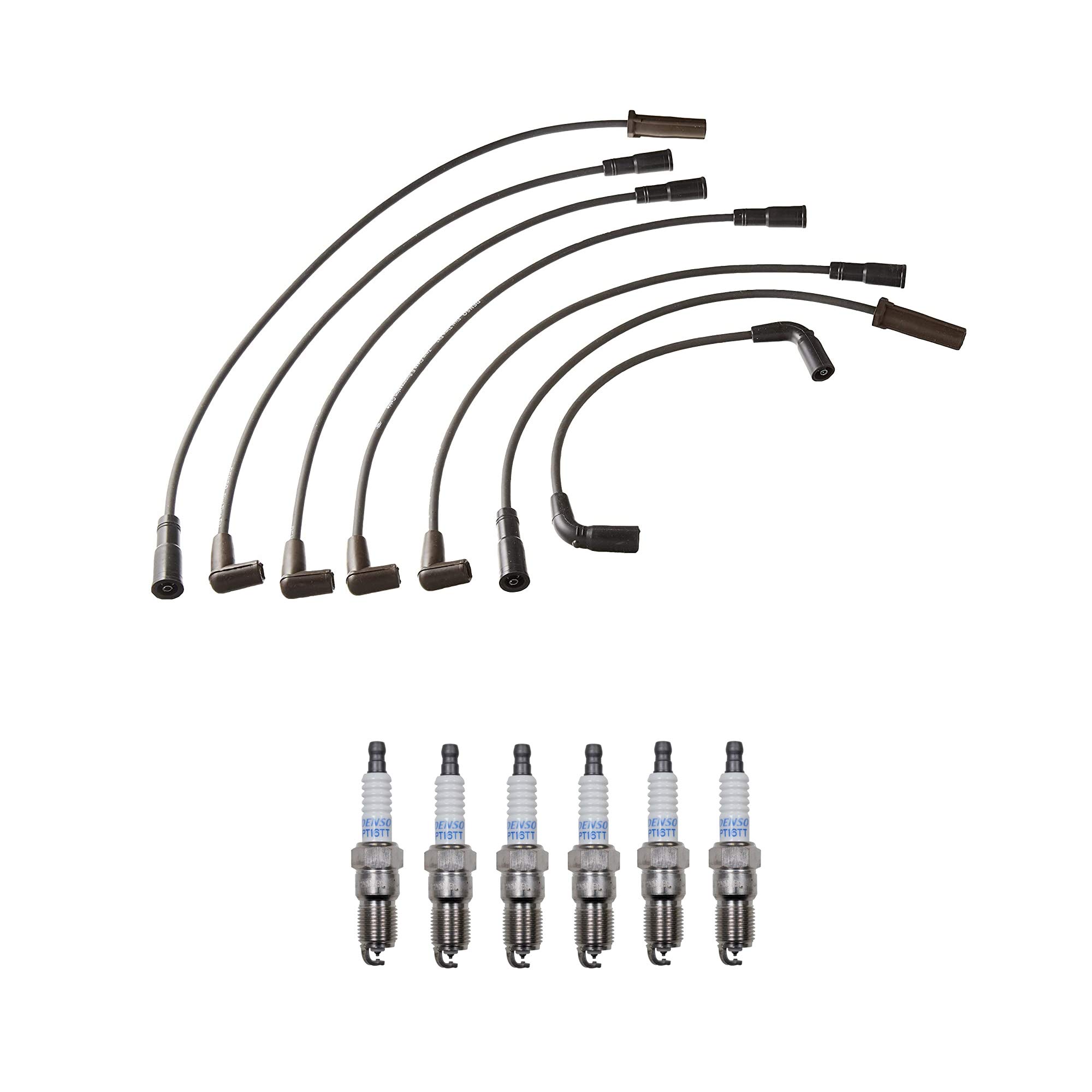 7mm & 6 Platinum TT Spark Plugs 0.04 Gap Kit for Chevy GMC 4.3L V6 Engines - BBNF-7166-4006937 | Improves Engine Performance & Fuel Efficiency for Trucks & SUVs